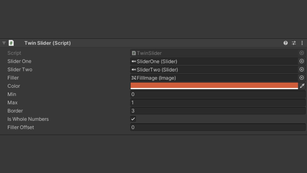 Настройки двойного слайдера