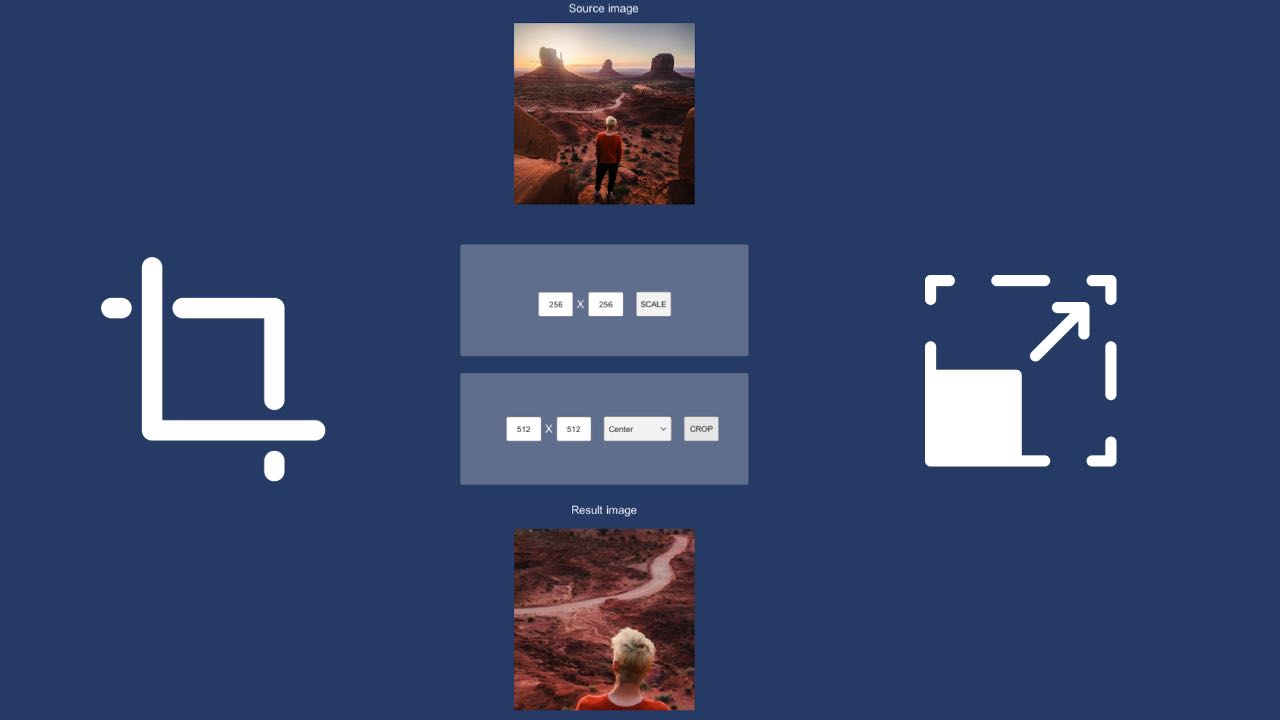 Crop и scale на Unity